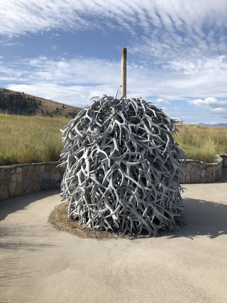 Antler Art outside of National Bison Range