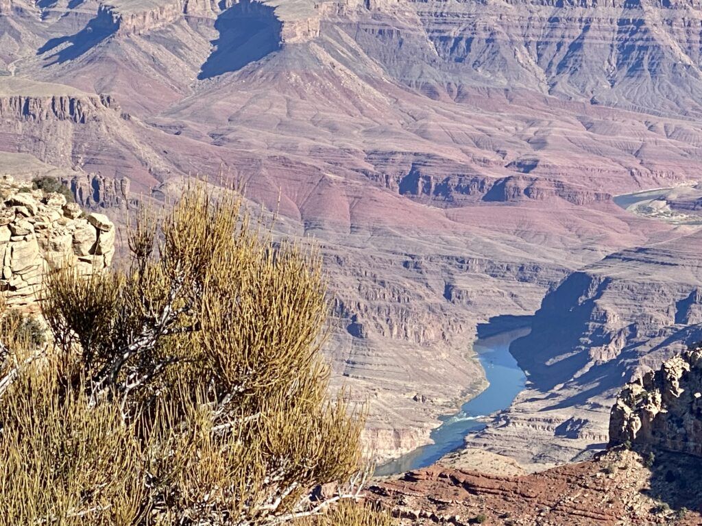 View of Colorado River Running Through Grand Canyon