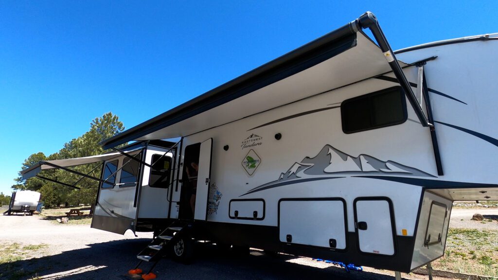 RV with awnings out