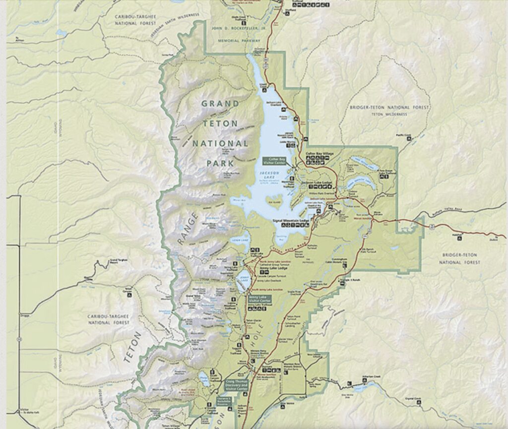 Grand Teton NPS Park Map